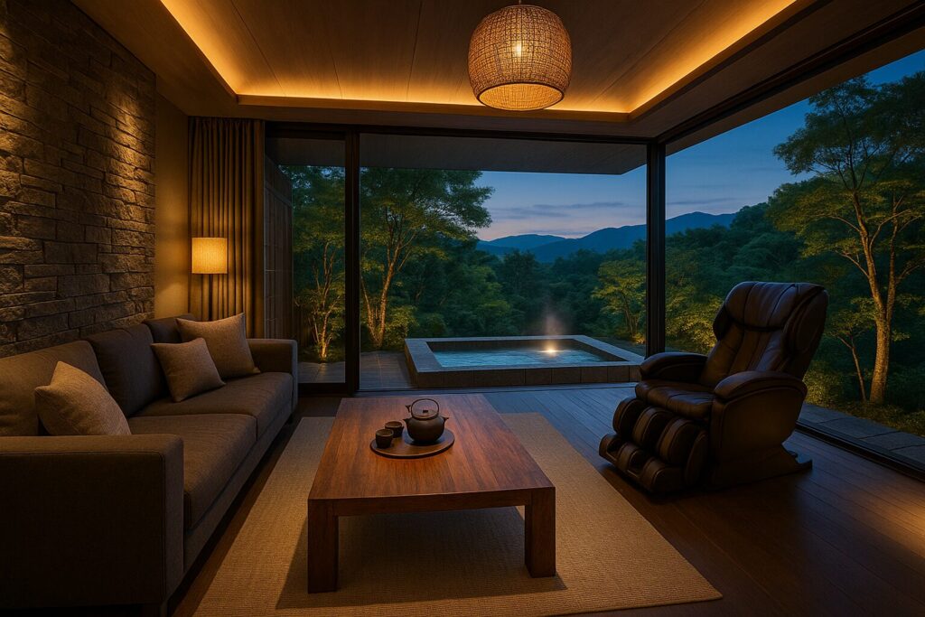 温泉旅館の露天風呂