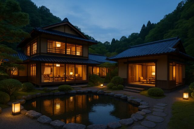 温泉旅館の外観