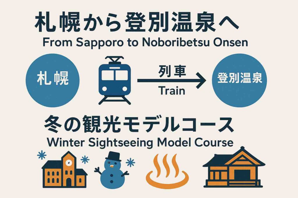 札幌から登別温泉へ車なしで行く方法と冬の観光モデルコース