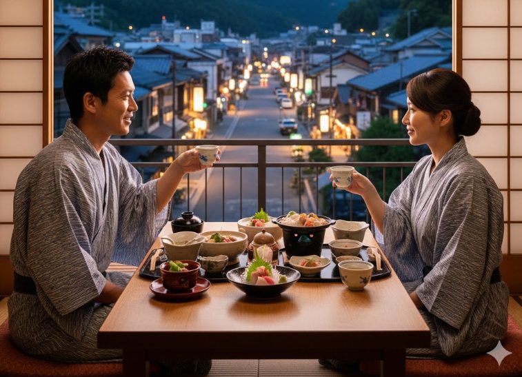 最高の有馬温泉街の夜ご飯を