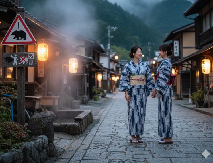 別所温泉で熊に注意し安全な旅を