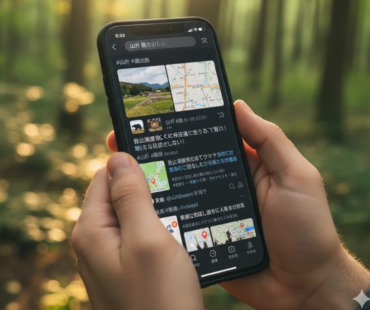 熊の目撃情報はツイッターでも発信