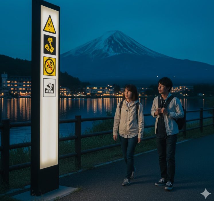 富士河口湖温泉と熊の安全対策