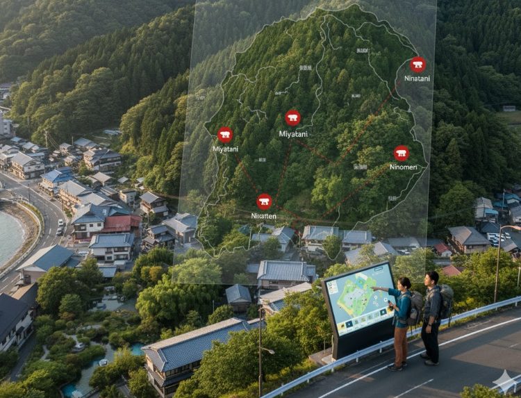 福井県あわら市の熊の出没地点