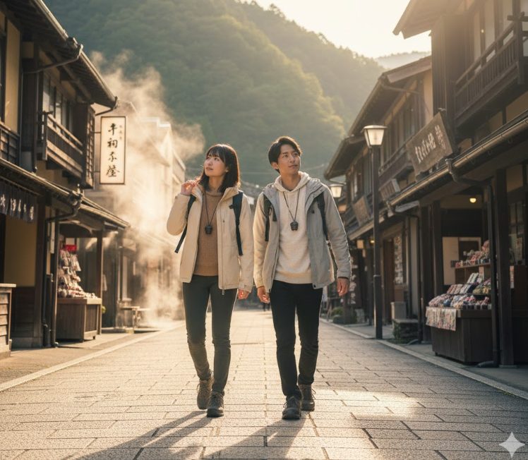 戸倉上山田温泉で熊に注意し観光を