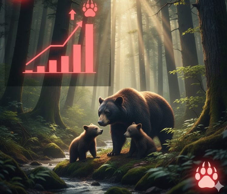 岡山県のツキノワグマの生息数の推移