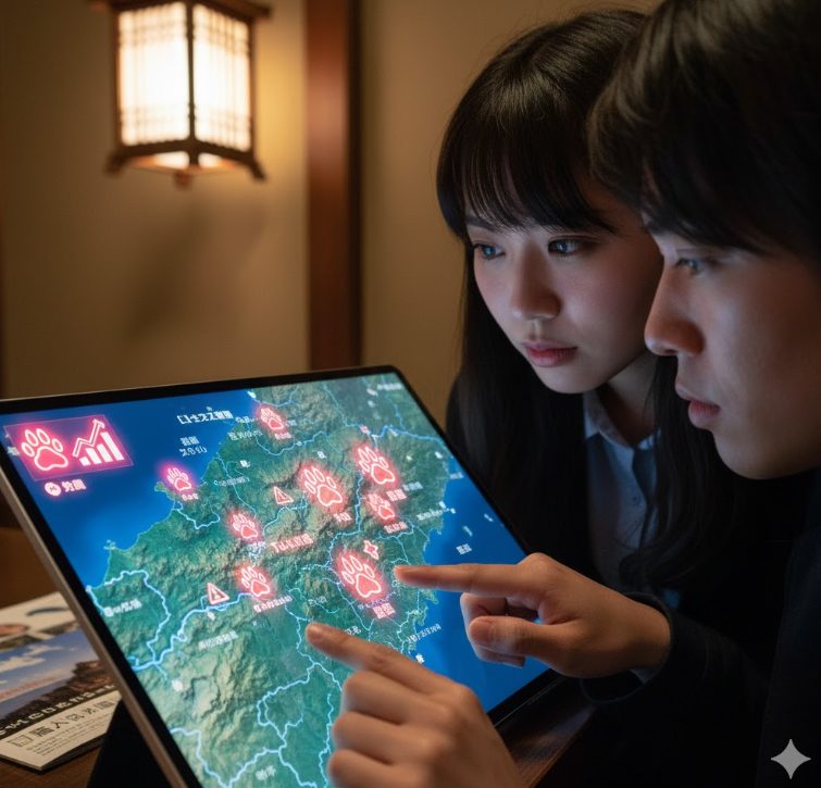 熊出没マップによる情報確認