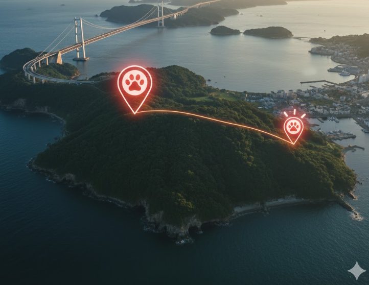 玉野市の熊出没と鷲羽山の位置