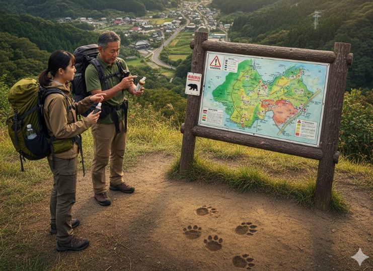 温泉津温泉周辺の熊情報と対策