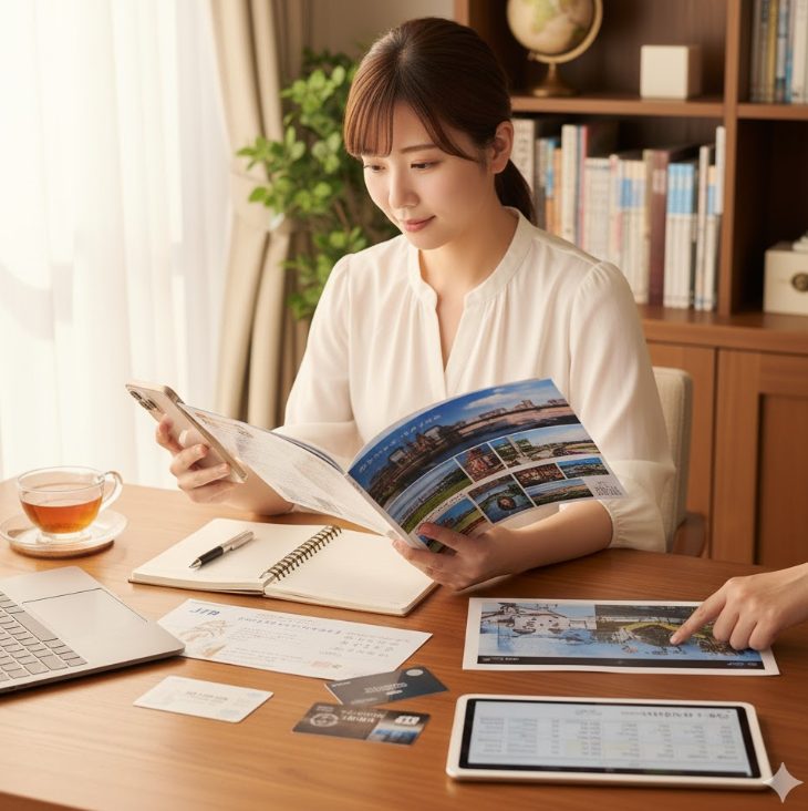 宿泊カタログと交通費の予算配分を考える