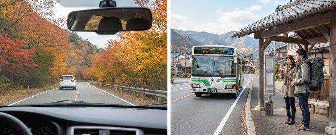 伊香保温泉から草津温泉のアクセス比較