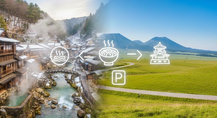 黒川温泉と熊本城を楽しむ観光プラン