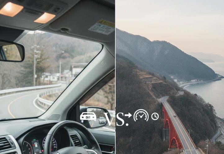 車での移動時間と距離の目安