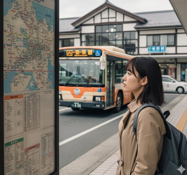 石和温泉駅から信玄餅工場へバスで行ける？
