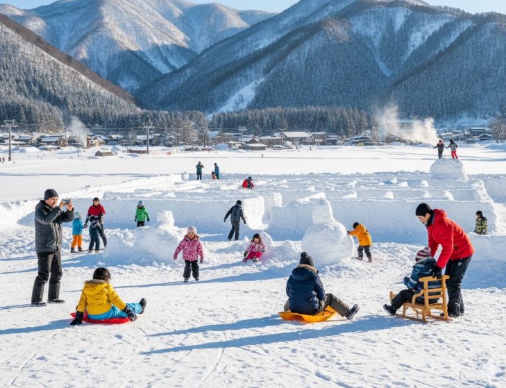 積雪ピークとスノーパークは1月から