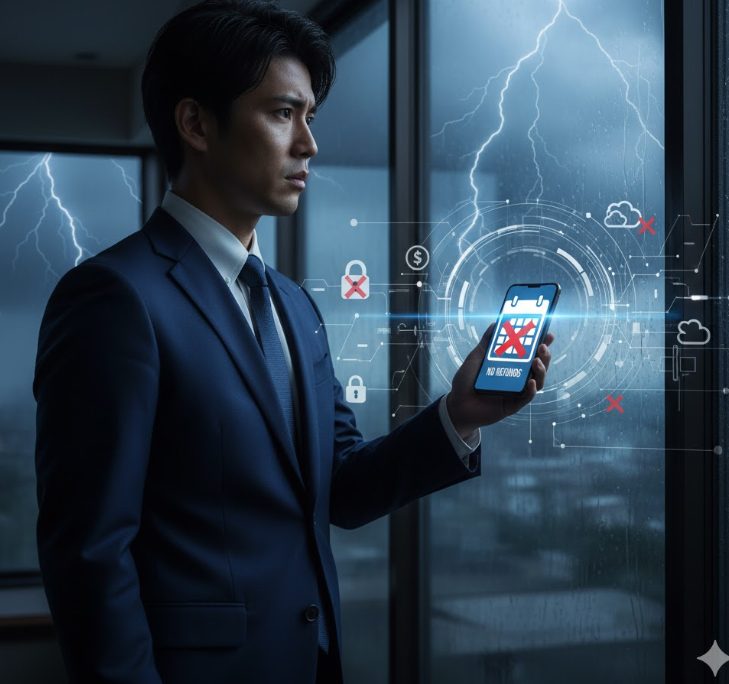 台風などの天候不良でも返金不可？