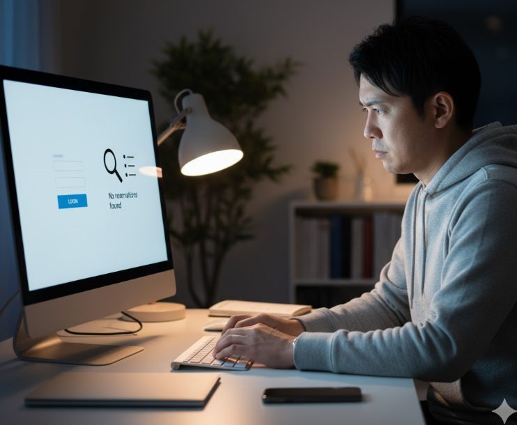 ログインしても予約がない時の対処法