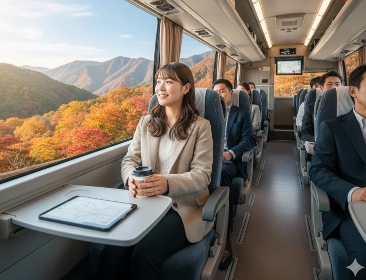 乗り換えなしの直通バスが快適