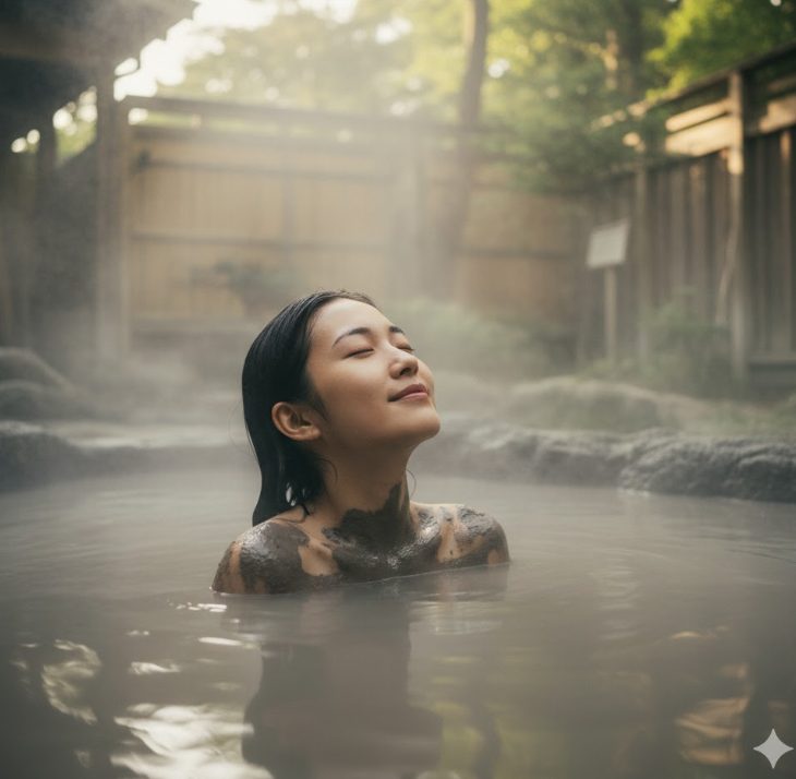 泥湯の不透明さが守るプライバシー