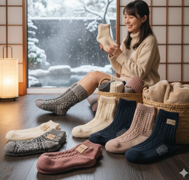 おしゃれで暖かいレディース靴下