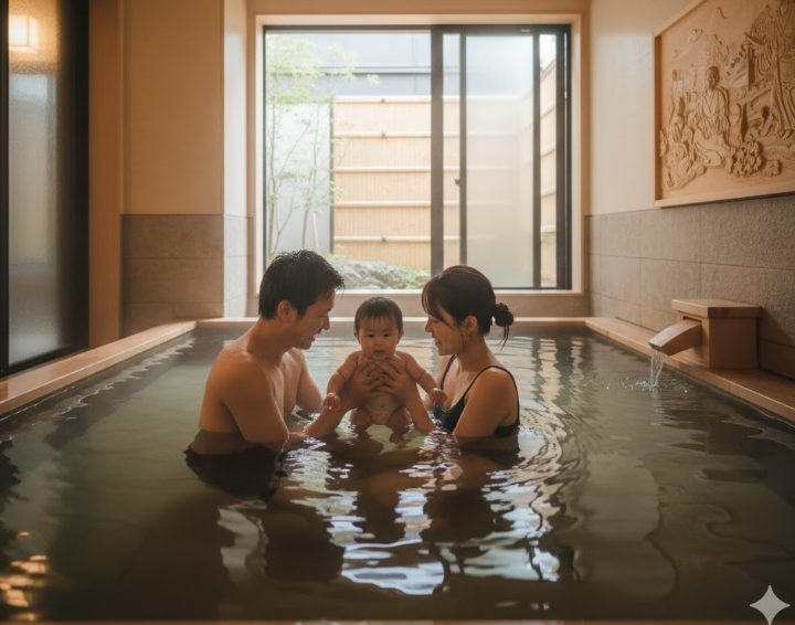 道後温泉別館で家族風呂を楽しむ