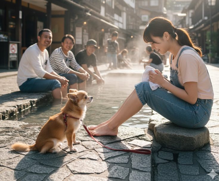 立ち寄れる足湯と注意点
