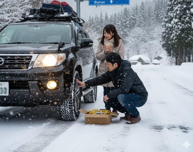 車でのアクセスと冬用タイヤ