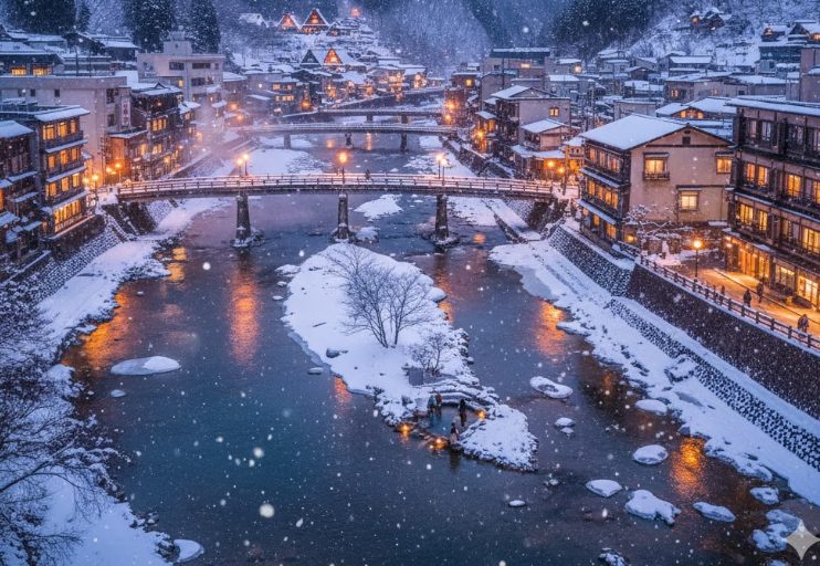 下呂温泉の雪の観光とアクセス
