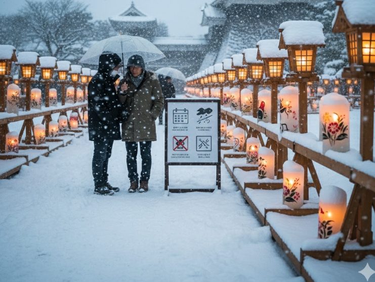 会津絵ろうそくまつりと中止リスク
