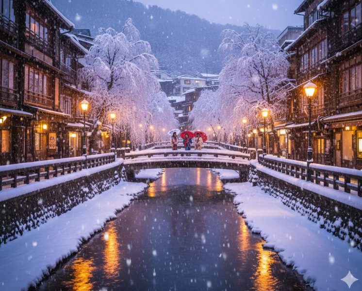 冬の城崎温泉で雪景色を楽しむには