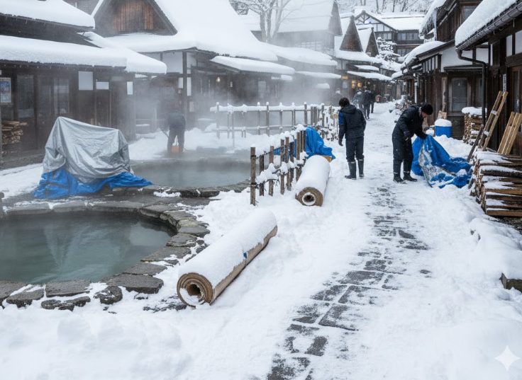 草津温泉 雪の時期、いつから準備?