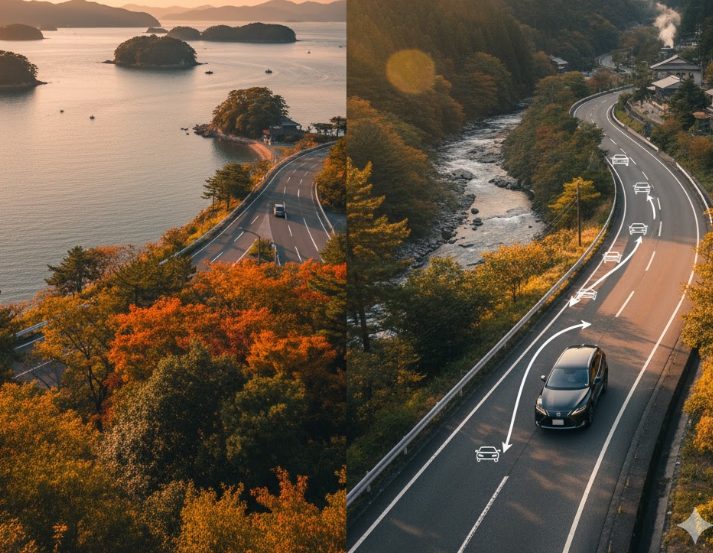 松島から秋保温泉へ車でのアクセス