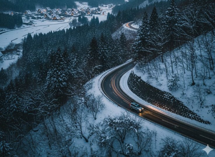 モネの池から白川郷へのルートは？