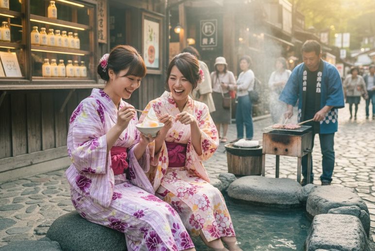 下呂温泉の足湯とスイーツ情報