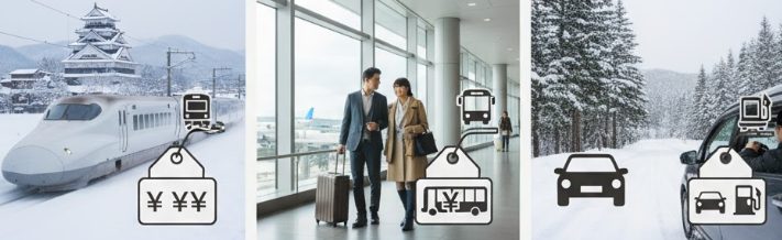交通手段ごとの費用比較
