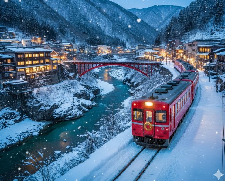 宇奈月温泉の冬：トロッコと雪見の魅力