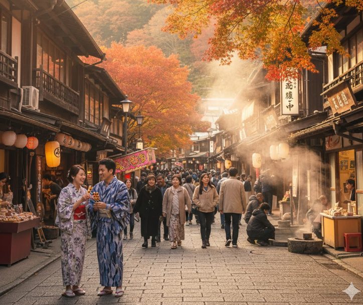 山中温泉の紅葉 アクセスと周辺情報