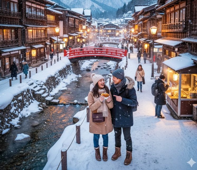 銀山温泉の2月の楽しみ方と日帰りプランの注意点