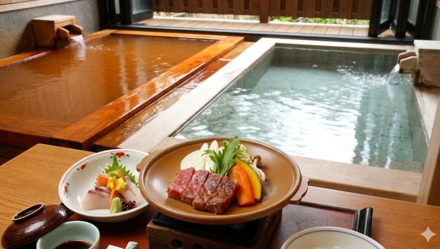 金泉と銀泉を堪能できる食事が美味しい宿