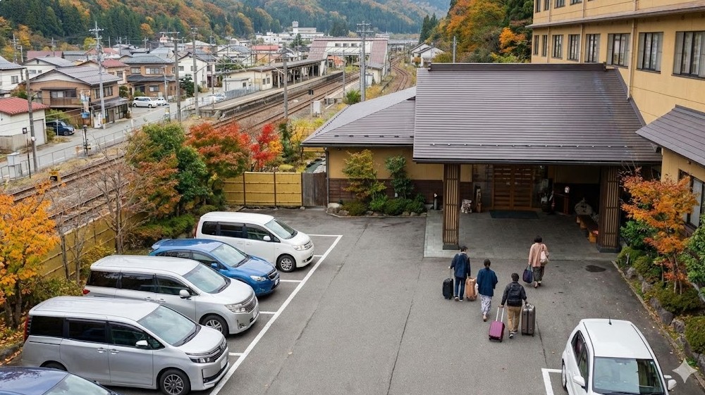 駐車場と駅からのアクセス