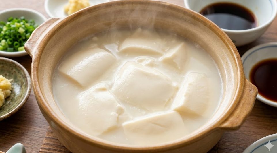 とろける食感が魅力の絶品温泉湯豆腐