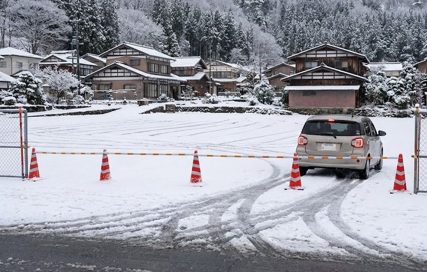 今季は横落などの駐車場が閉鎖で注意が必要