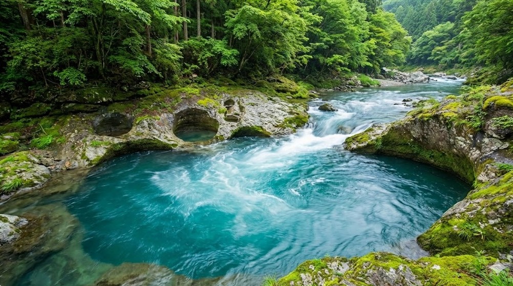周辺観光におすすめな四万の甌穴とダム