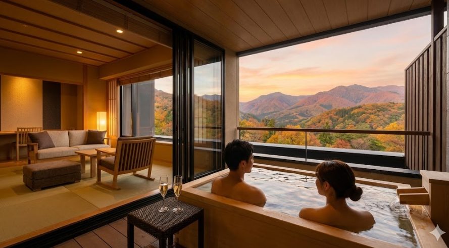 カップルに！露天風呂付き客室のある贅沢な宿