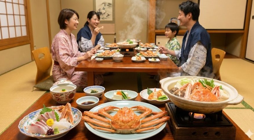 料理が美味しいカニ料理や部屋食を堪能できる宿