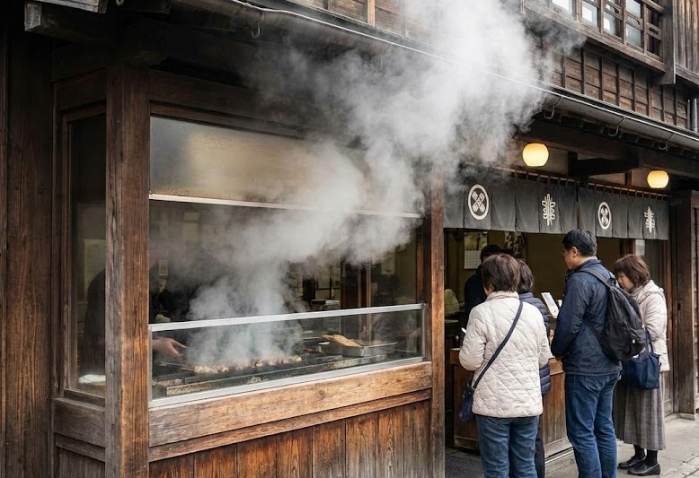 老舗の田中屋で味わう伝統の焼き立て