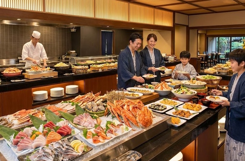 豪華な食事を楽しめるあさやのバイキングの魅力