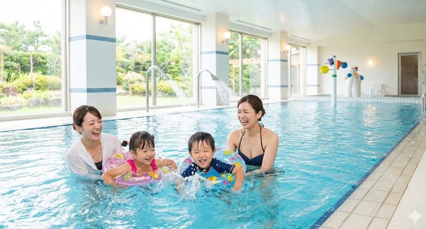 家族連れや子連れでプールや遊び場を満喫する宿