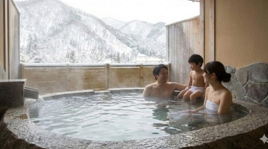 家族やカップルで混浴露天風呂に入るなら