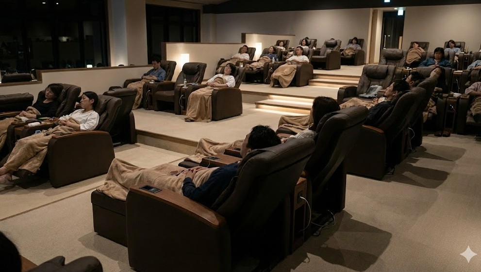 スパワールドのレストルームで宿泊は可能か？